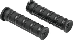 Kuryakyn Satin Black Dillinger Grips Dual Cable 6673