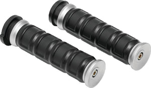 Kuryakyn Silver Dillinger Grips Throttle-By-Wire 6674