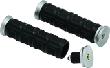 Kuryakyn Silver Dillinger Grips 1in 6676