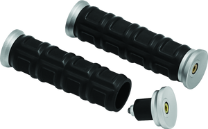 Kuryakyn Silver Dillinger Grips 1in 6676