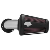Vance & Hines 70032 Black Chrome V02 Motorcycle Air Cleaner Kit 08-17 Harley