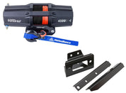 Viper V2 UTV Winch Kit 6000 lb Standard Spool With 40 Feet Black Synthetic Rope With Mount For Polaris RZR Models 2008-2014