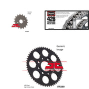 428 Chain Natural, Front & Rear Sprocket Kit for Street HONDA CB125TT 1990