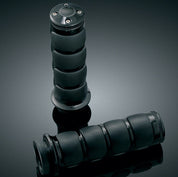 Kuryakyn Black Rubber Soft ISO Cable Throttle Hand Grips Traditional Harley 6320