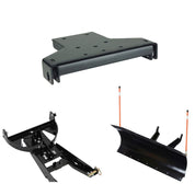 Denali Black UTV Snow Plow Kit For Polaris Ranger Crew 570 4x4 Full Size 2010-2014