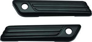 Kuryakyn Gloss Black Tri-Line Saddlebag Hinge Covers 6987