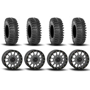 System 3 SB-5 Beadlock Gun Metal Grey 15" Wheels And XT400 Tires [30x10R-15]