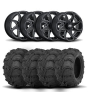 ITP Twister 14" Black Wheels And Mud Lite Tires [30x12-14]