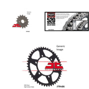 520 Chain Natural,Front & Rear Sprocket Kit KAWASAKI EX250 Ninja 250 R 2008-2012