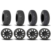 System 3 SB-3 Beadlock Matte Black 15" Wheels And SS360 Sand/Snow Tires [32x10-15] ,[32x12-15]