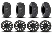 System 3 SB-3 Beadlock Matte Black 15" Wheels And SS360 Sand/Snow Tires [32x10-15] ,[32x12-15]