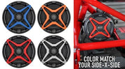 SSV Works Rear Seat 6.5" Speaker Pods With Red Grilles For Polaris Slingshot 15-21