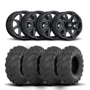ITP Twister 14" Black Wheels And Mud Lite Tires [28x10-14]