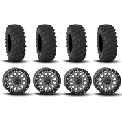System 3 SB-6 Beadlock Gun Metal Grey 15" Wheels And XTR370 Tires [37x10R-15]