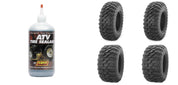 Set of 4 ATV QUADBOSS Tires (QBT446 27x9R-12 Front, 27x11R-12 Rear) with Sealant