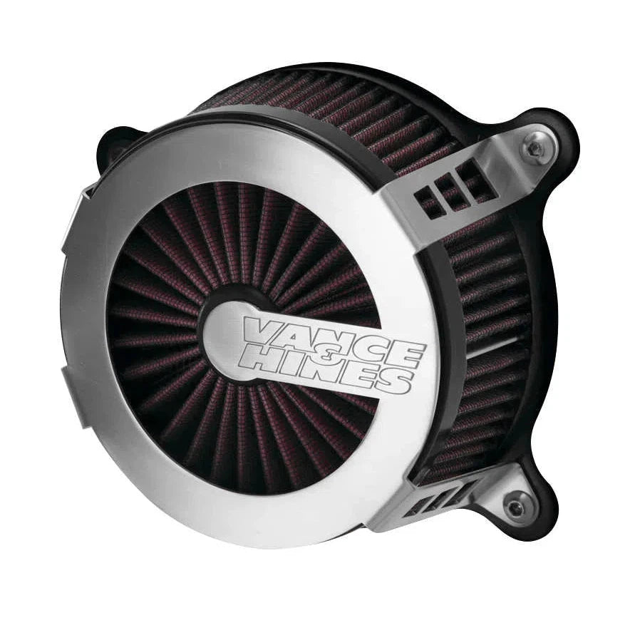 Vance & Hines 70065 VO2 Air Intake; Cage Fighter; Brushed Aluminum