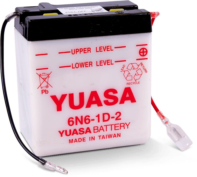 Yuasa Conventional 6N61D2 6 Volt Battery YUAM2662B