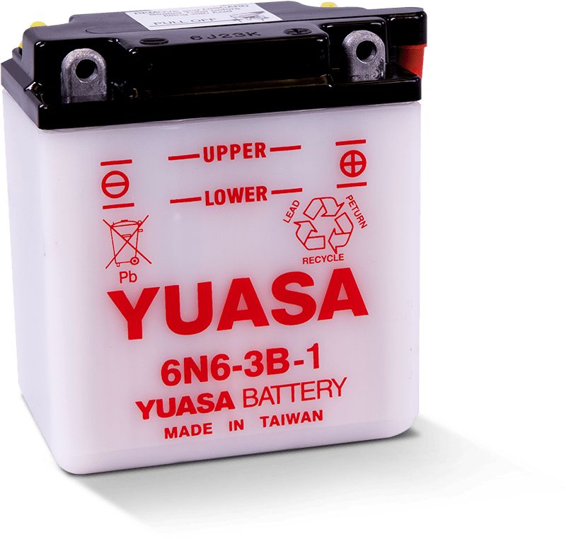 Yuasa Conventional 6N63B1 6 Volt Battery YUAM2663B