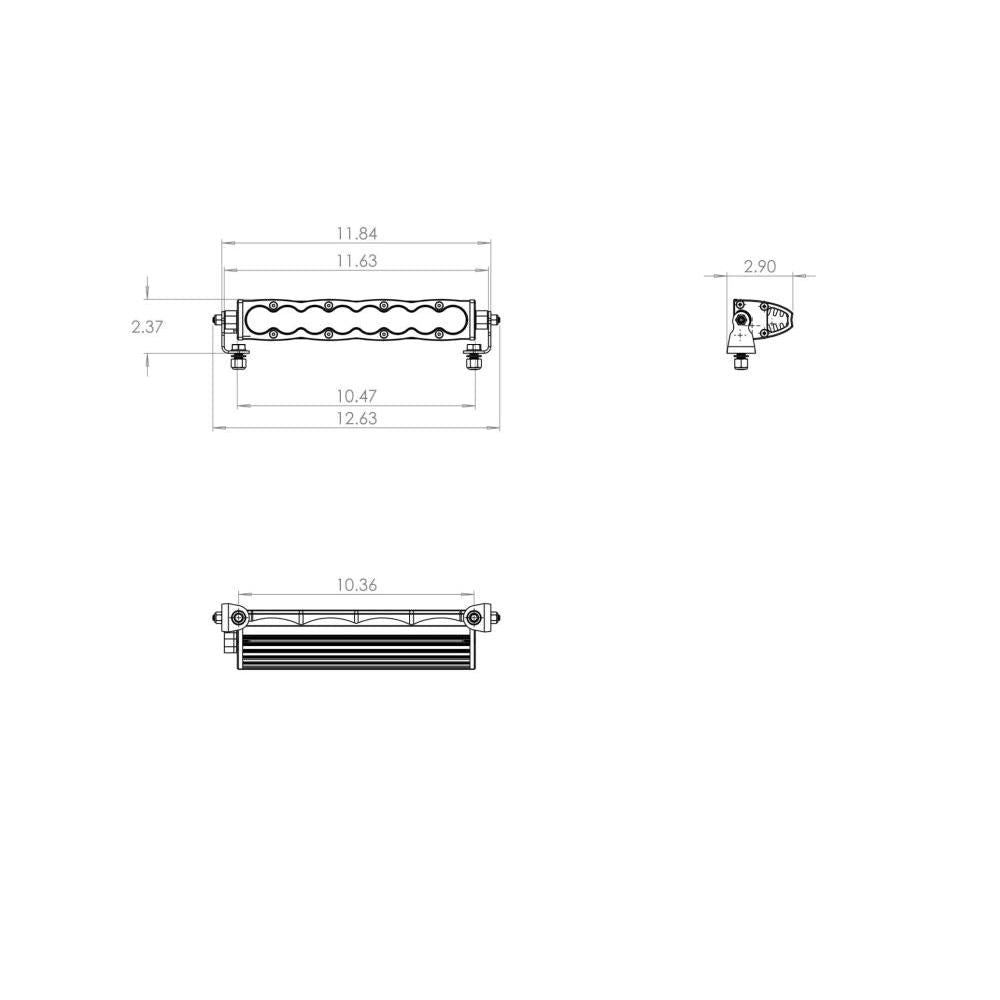 Baja Designs LED Light Bar 10 inch S8 Edition Wide Cornering Pattern Baja Amber Lens Universal 701014
