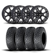 ITP Tsunami 15" Matte Black Wheels And Tenacity Tires [32x10R-15]
