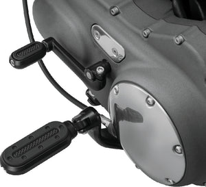 Kuryakyn Satin Black Heavy Industry Pegs With Adapters 7032