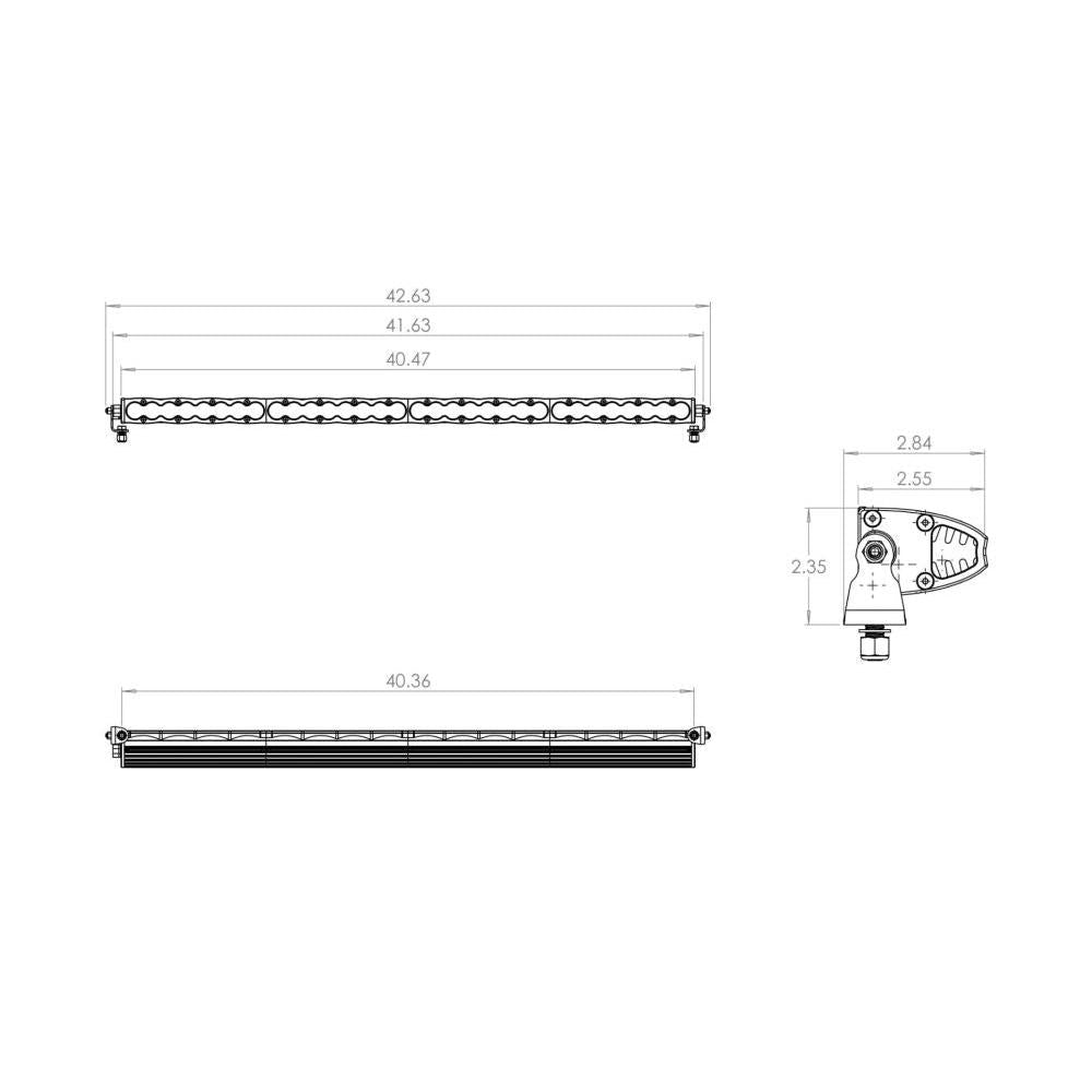 Baja Designs LED Light Bar 40 inch S8 Edition Driving/Combo Pattern Clear Lens Universal 704003