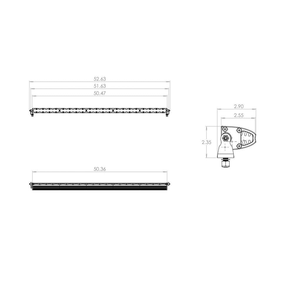 Baja Designs LED Light Bar 40 inch S8 Edition Spot Pattern Clear Lens Universal 705001