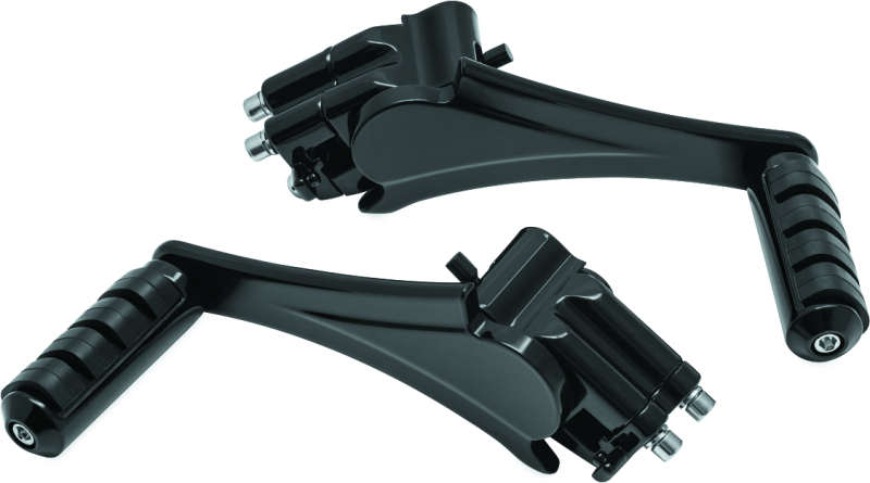 Kuryakyn Black Adjustable Passenger Pegs With ISO Small Pegs 7059