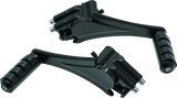 Kuryakyn Black Adjustable Passenger Pegs With ISO Small Pegs 7059