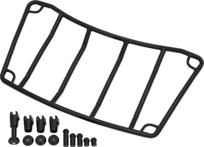 Kuryakyn Gloss Black Trunk Luggage Rack Adjustable 7149