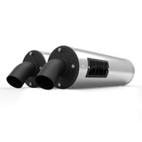 HMF Muffler Can-Am Maverick/MAX 13-18 Stainless Titan-XL Dual Slip On Exhaust Blackout End Cap