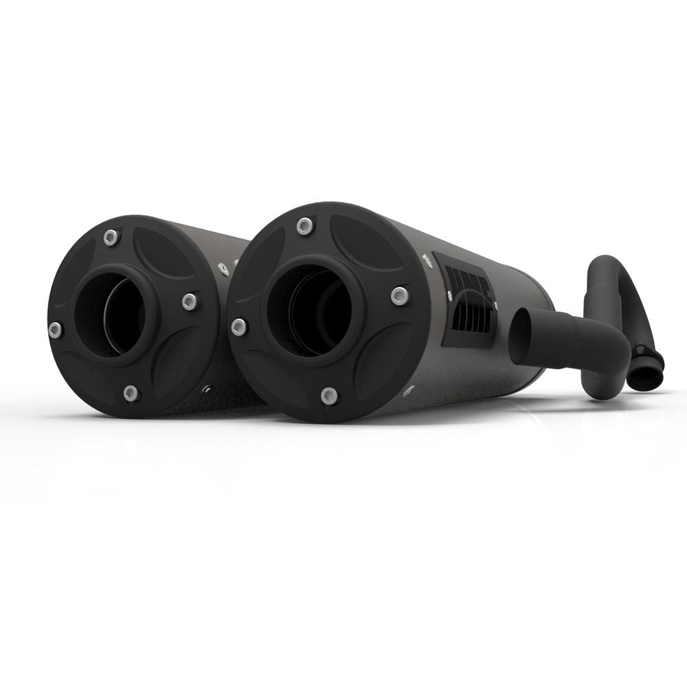HMF Muffler Can-Am Maverick Turbo 15-17 Gun Metal Titan-XL Dual 3/4 Exhaust Blackout End Cap