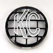 KC HiLiTES 6" Stone Guard - ABS Plastic - Black / White KC Logo 7210