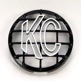 KC HiLiTES 6" Stone Guard - ABS Plastic - Black / White KC Logo 7210