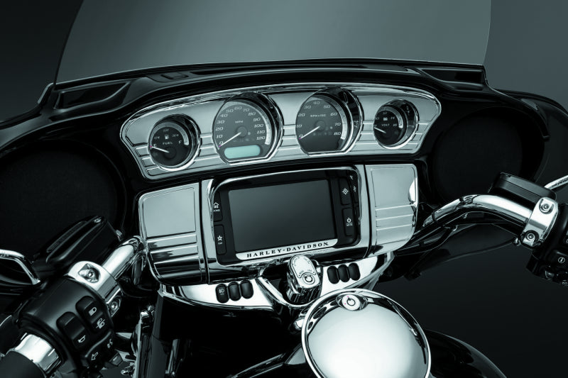Kuryakyn Chrome Deluxe Tri-Line Stereo Trim Kit 7240