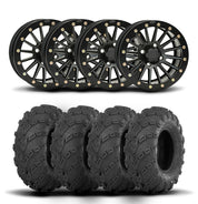 ITP SD Single 14" Matte Black Wheels And Mud Lite Tires [30x10-14]
