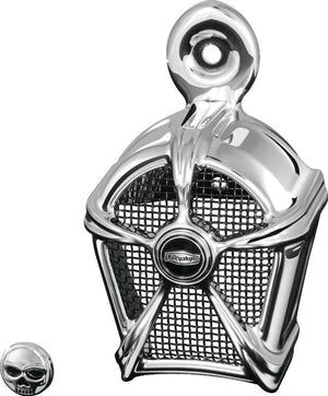 Kuryakyn Chrome Mach 2 Horn Cover With Black Mesh 7296