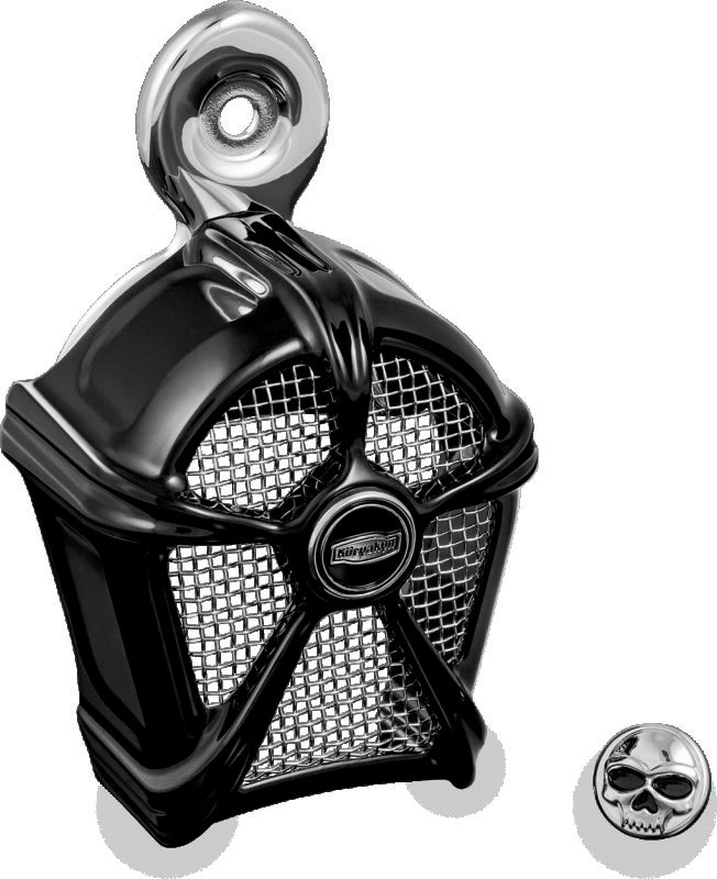 Kuryakyn Black Mach 2 Horn Cover With Chrome Mesh 7297