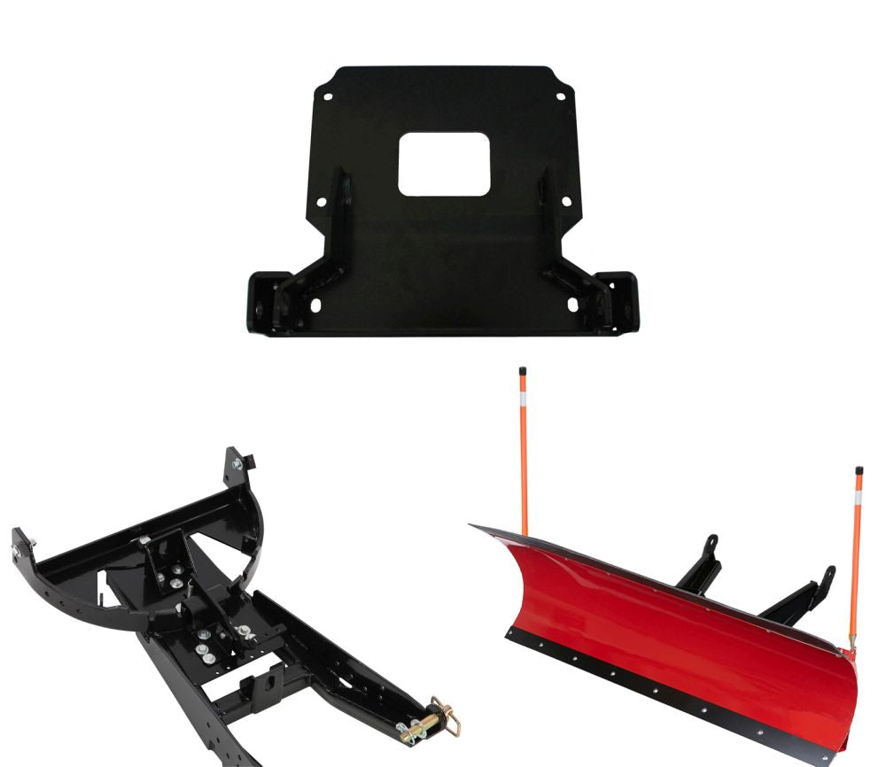 Denali Black UTV Snow Plow Kit For Polaris Ranger Crew 1000 Diesel 2016-2018