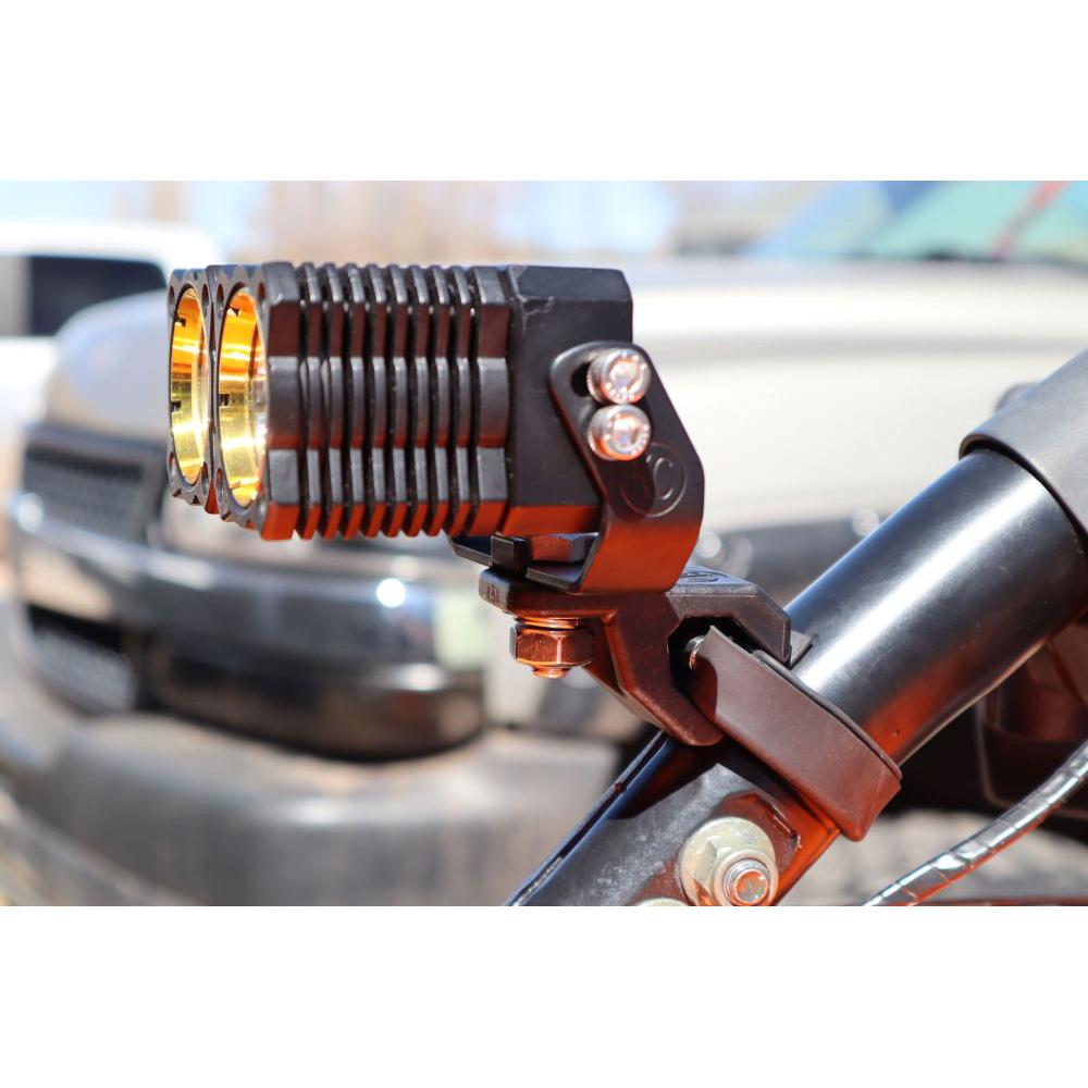 KC HiLiTES Bracket Set - Tube Clamp Light Mount - KC MTZ 40? - Rubber Sleeve - Pair - 1.5" - 2.0"