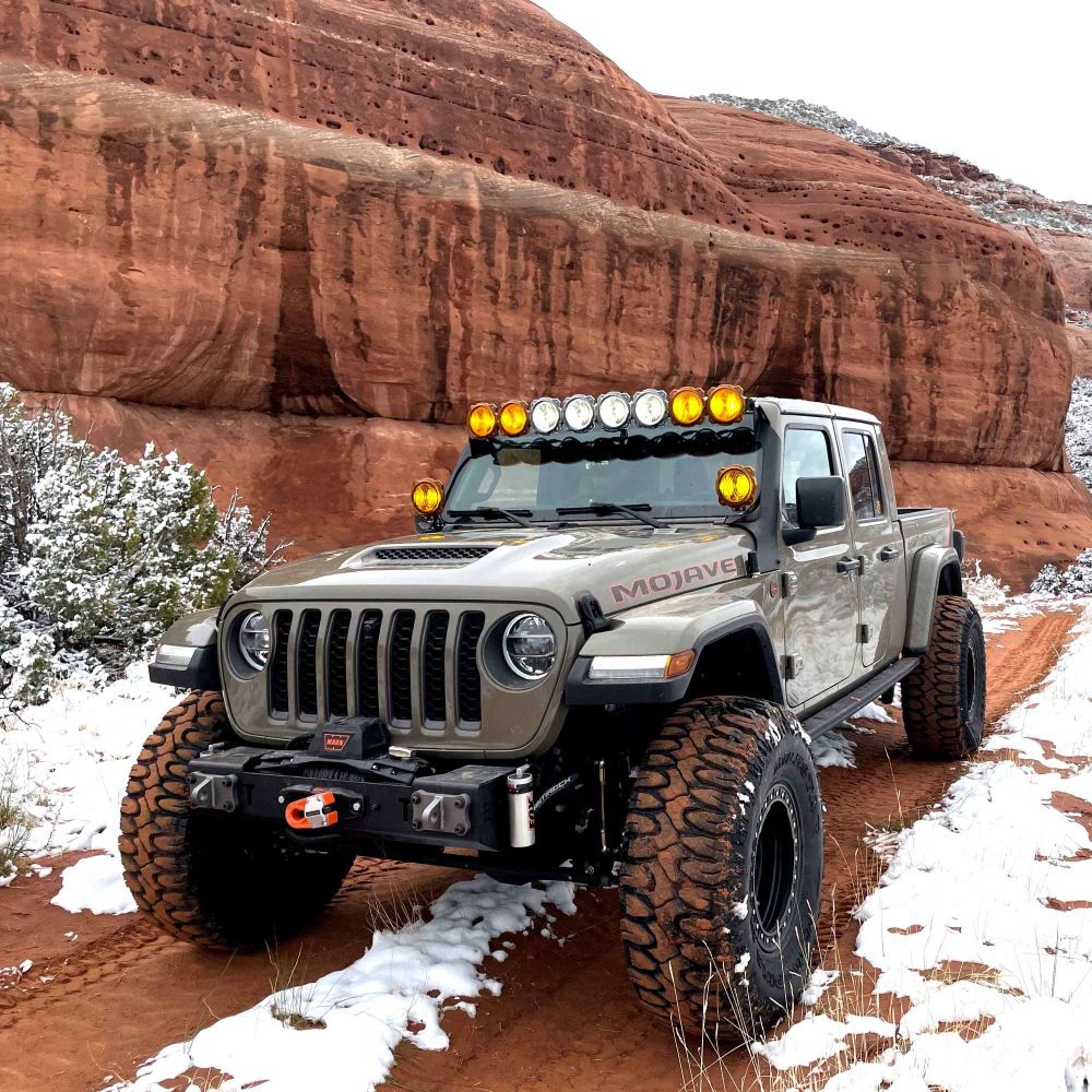 KC HiLiTES Bracket Set - 50" Light Bar - Overhead Mount - Pair - for Jeep 392/Mojave