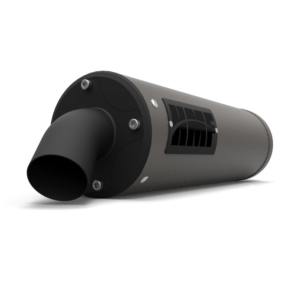 HMF Muffler Polaris Ranger 900 13-15 Gun Metal Titan-XL Slip On Exhaust Blackout End Cap