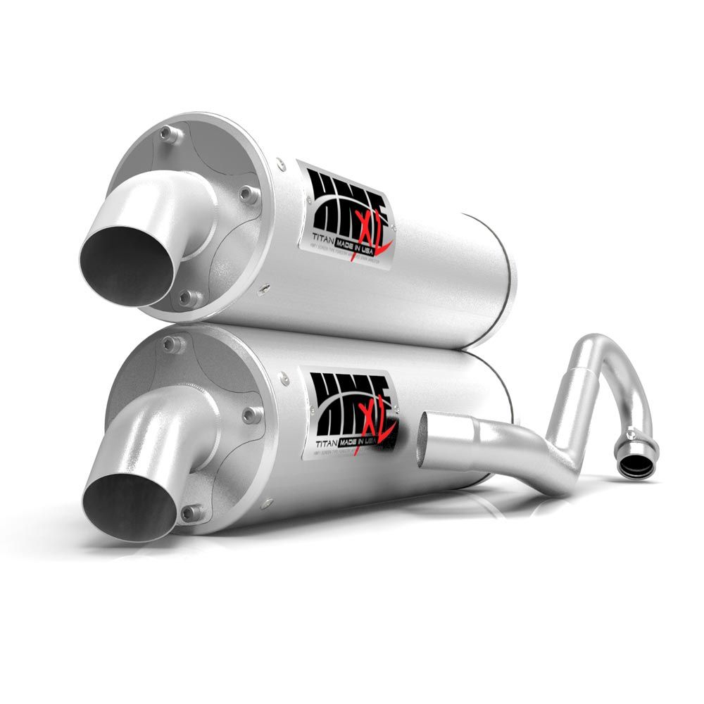 HMF Muffler Polaris RZR XP/4 1000 15-23 Gun Metal Titan-XL Dual Full System Exhaust