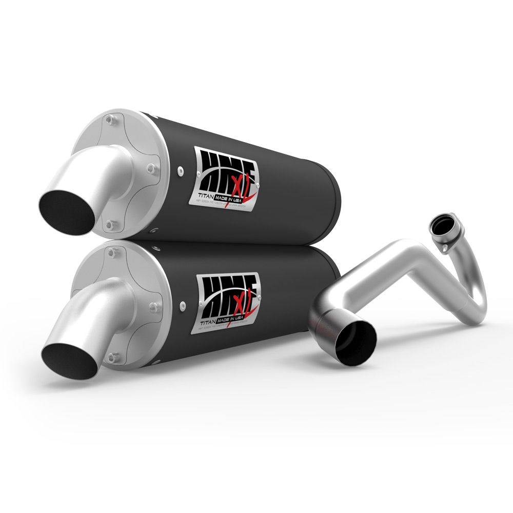 HMF Muffler Polaris RZR XP/4 1000 15-23 Gun Metal Titan-XL Dual Full System Exhaust