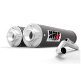 HMF Muffler Polaris RZR S 1000/General 15-24 Gun Metal Titan-XL Dual Full System Exhaust Billet End Cap