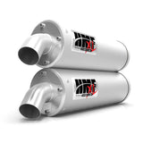 HMF Muffler Polaris RZR XP/4 Turbo/S 16-21 Stainless Titan-XL Dual Slip On Exhaust Billet End Cap