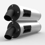 HMF Muffler Polaris RZR XP/4 Turbo/S 16-21 Stainless Titan-XL Dual Slip On Exhaust Blackout End Cap