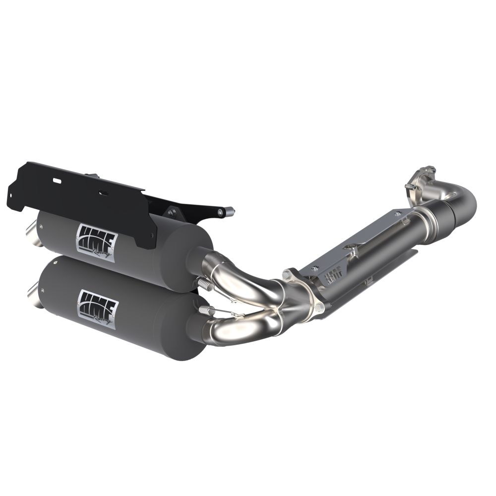 HMF Muffler Polaris RZR Turbo R 22-25 Gun Metal Titan-XL Dual Full System Exhaust Billet End Cap