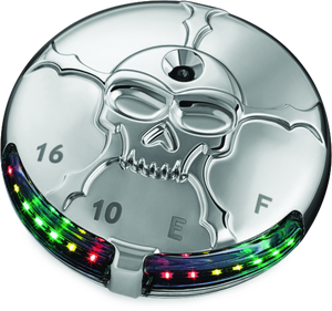 Kuryakyn Chrome Zombie Fuel & Battery Gauge 7357