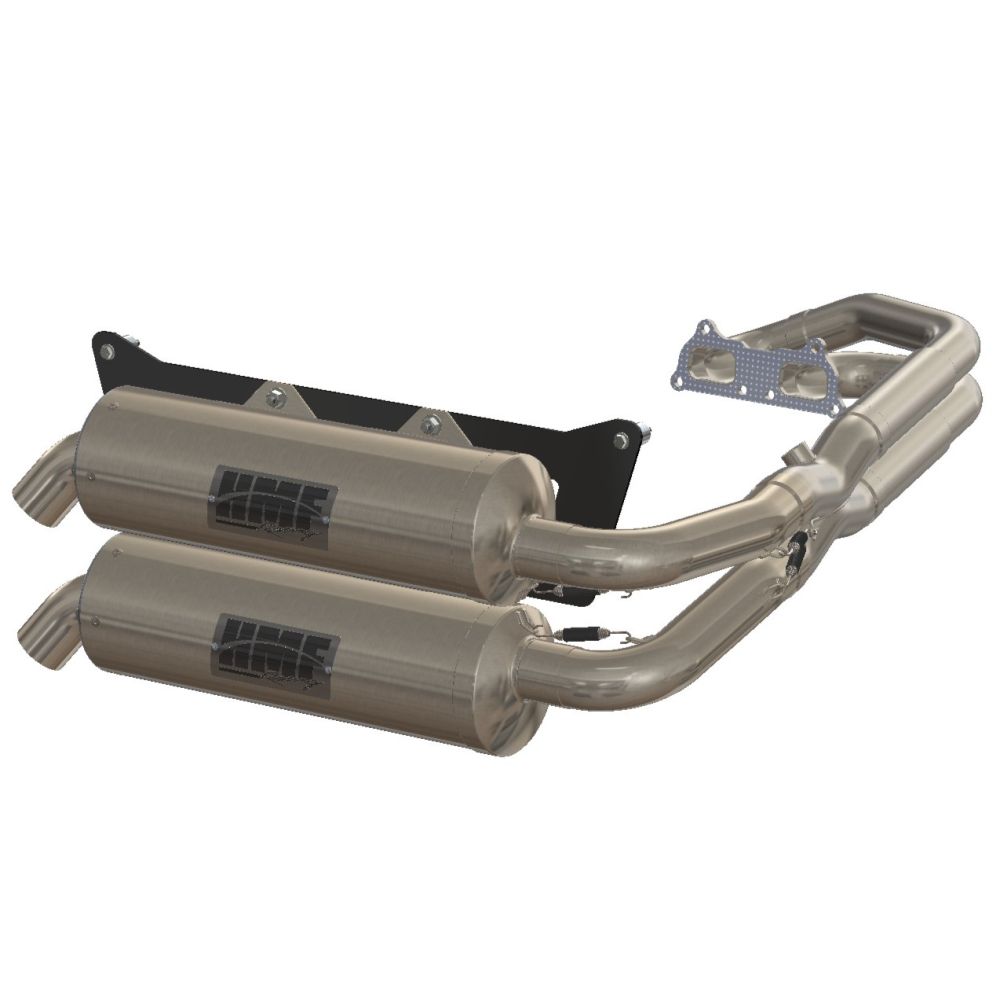 HMF Muffler Polaris RZR XP/4 1000 24-25 Gun Metal Titan-XL Dual Full System Exhaust